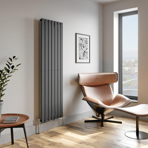 DuraTherm Vertical Single Flat Panel Designer Radiator - 1800 x 530mm Anthracite