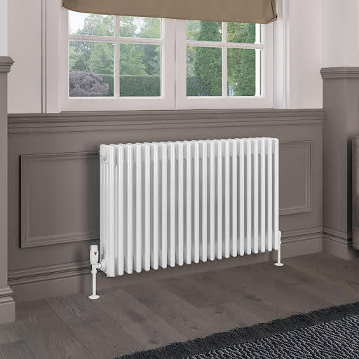 Eastlake Rivassa 600 x 1010mm Traditional 4 Column Radiator - Gloss White