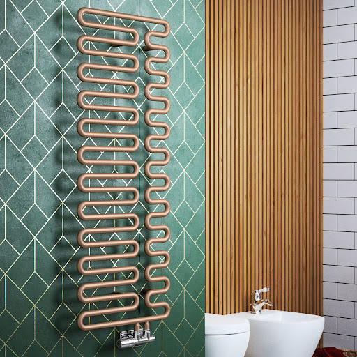 Terma Swale Heated Towel Radiator - Bright Copper 1244 x 465mm