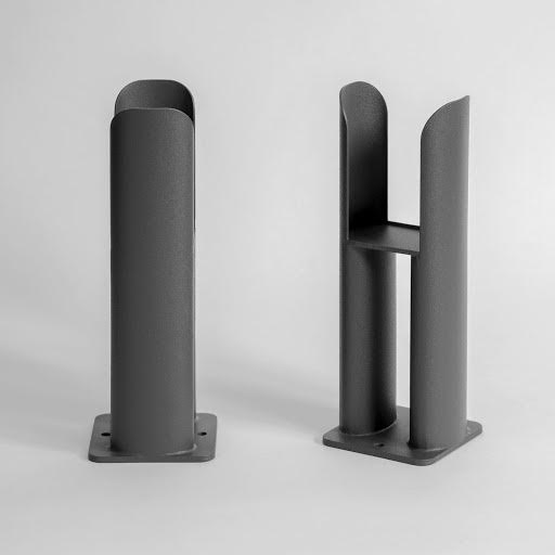 DuraTherm Anthracite Legs for Horizontal Oval Radiator - Double Bar