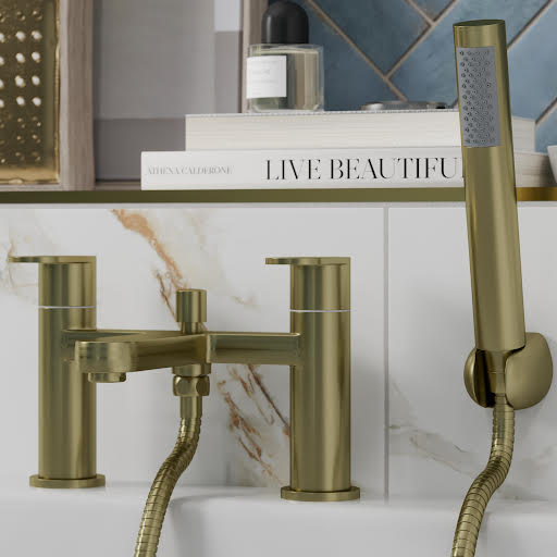 Merano Lund Brushed Brass Bath Shower Mixer Tap