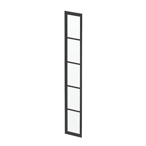 Diamond Wet Room Grid Fixed Return Panel - 8mm Black