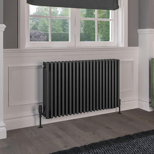 Eastlake Rivassa 600 x 1010mm Traditional 4 Column Radiator - Matt Anthracite
