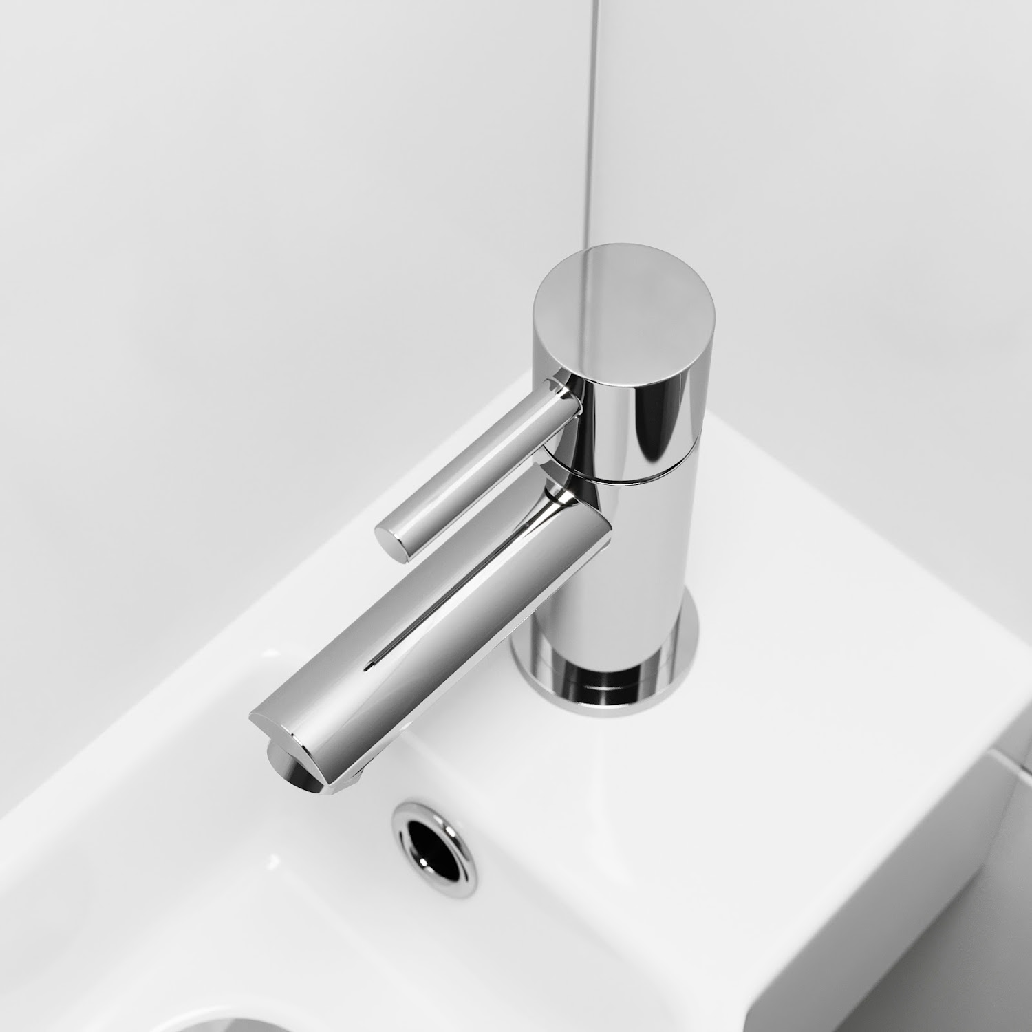Modern Cloakroom Mini Mono Basin Sink Mixer Tap Brass Single Lever