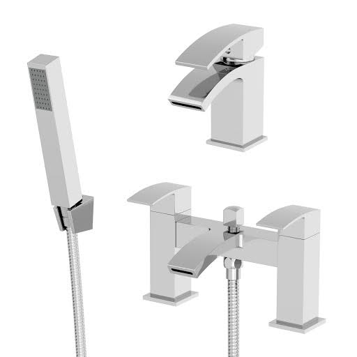 Architeckt Osmo Basin Mixer Tap and Bath Shower Mixer Tap Set