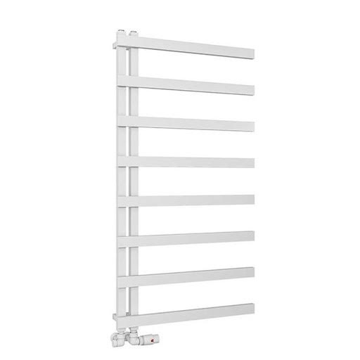 Solaro Platani 1150 x 600mm Heated Towel Radiator - Matt White