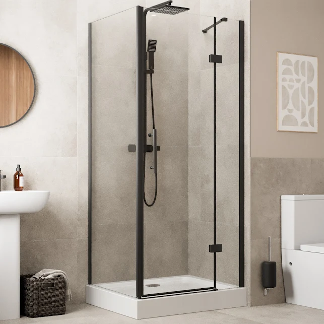 diamond-frameless-hinged-shower-enclosure-800-x-700mm-with-raised-anti-slip-tray-waste-8mm-black