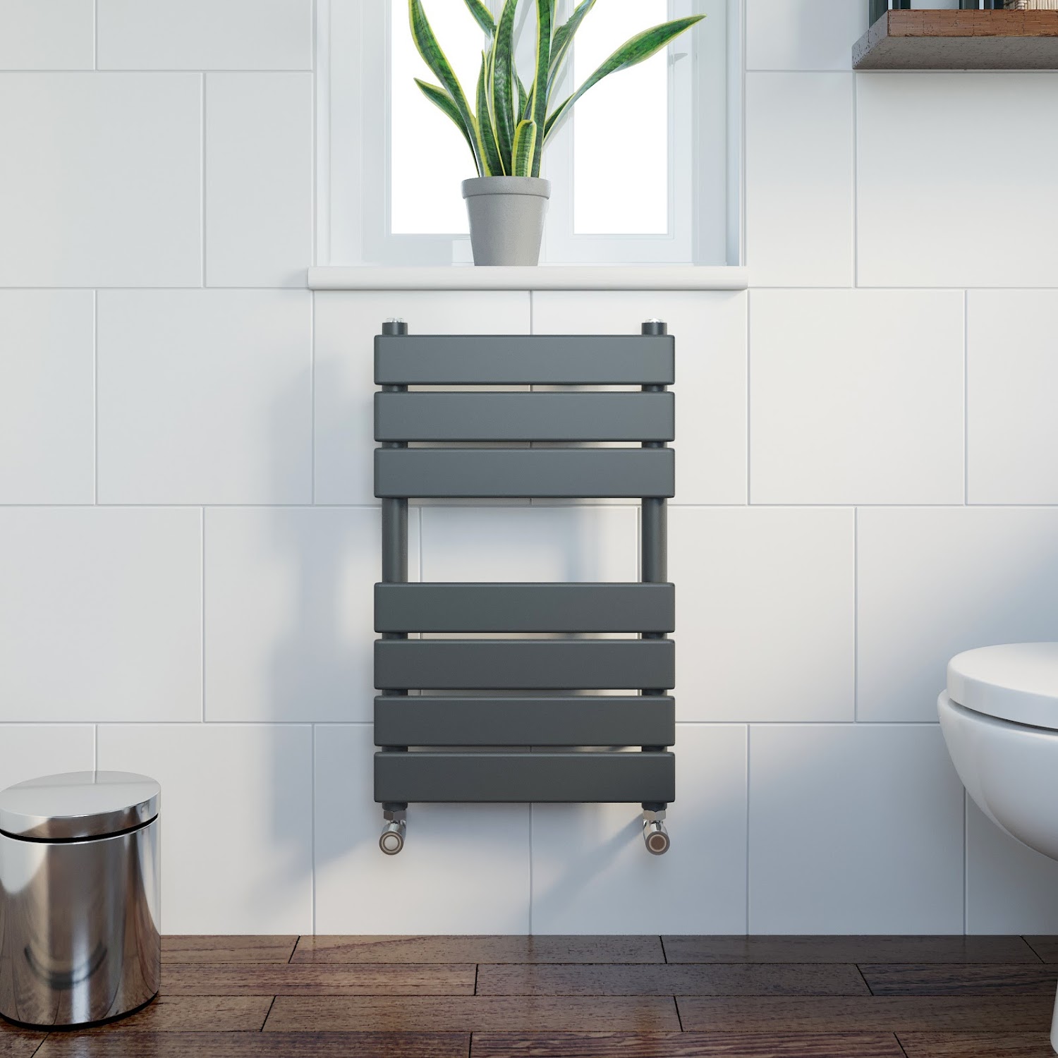 heated towel rail black