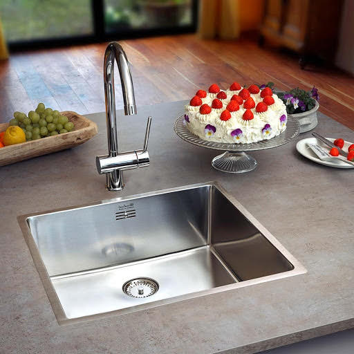 Reginox New York 3-Way Fit Single Bowl Stainless Steel Sink Rectangular Integral Waste - RGNXSNK018