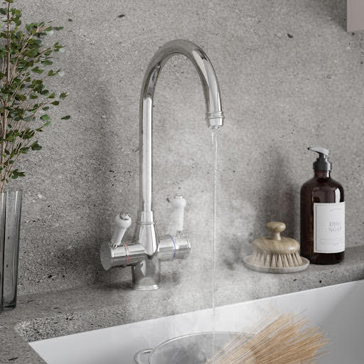 Park Lane Traditional 3-In-1 Boiling Water Tap With Tank - Chrome