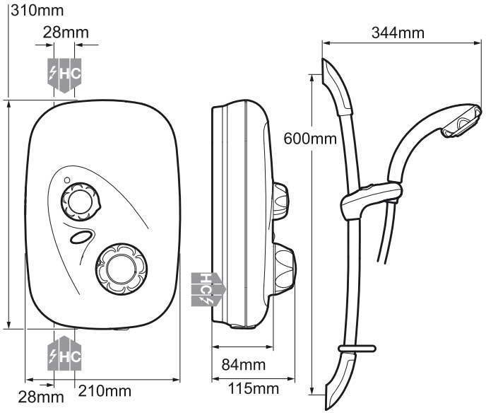 Mira Event XS Thermostatic Electric Power Shower White & Chrome 1.1532.400 eBay