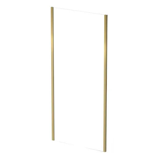Luxura Side Panel 760mm - 6mm Brushed Brass