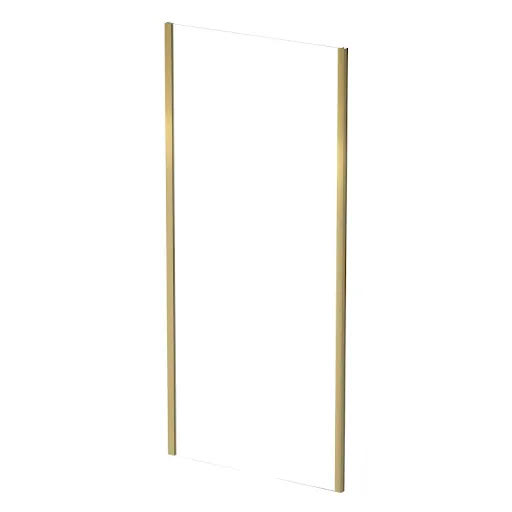 Luxura Side Panel 760mm - 6mm Brushed Brass