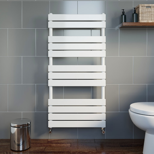 1200 mm High 200 mm Wide Flat White Heated Towel Rail Radiator Bathroom Kitchen 