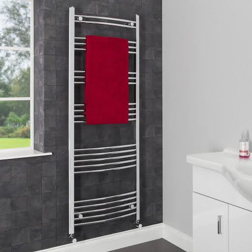 DuraTherm Dual Fuel Heated Towel Radiator 1600 x 600mm Curved Manual