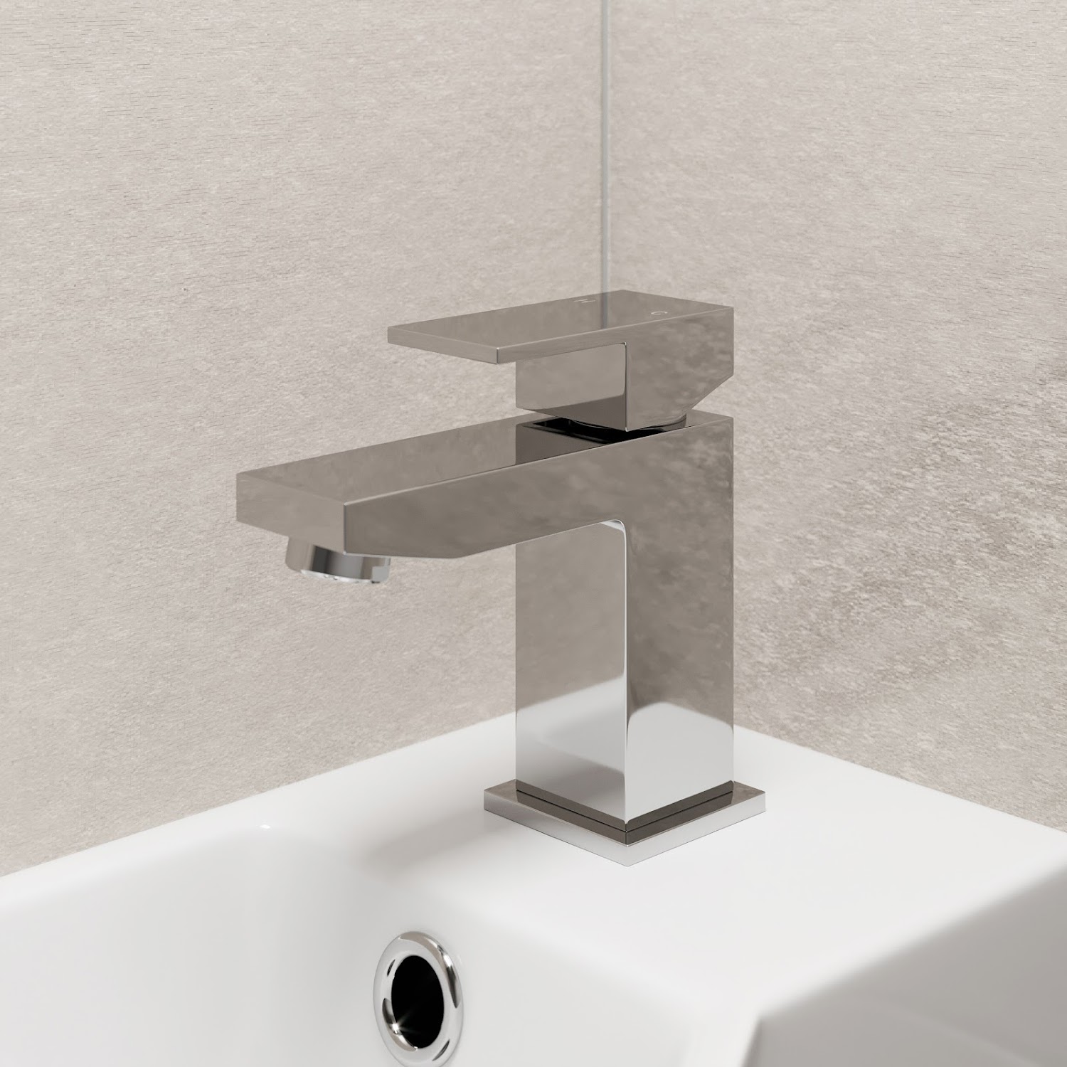 square mono basin mixer tap