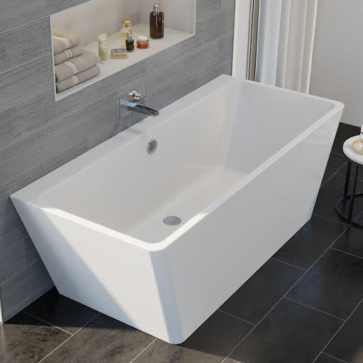back to wall spa bath