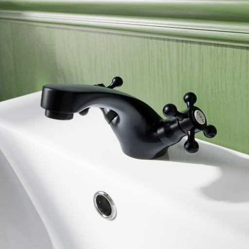 Park Lane Oxford Black Basin Mixer Tap