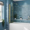 Brushed Brass Bath Shower Screens 
