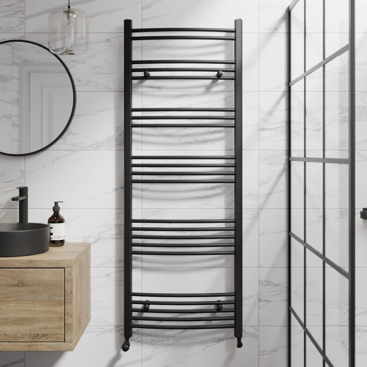 Curved towel rail radiator hotsell