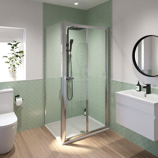Luxura Bifold Shower Enclosure 800 x 900mm with Tray - 6mm