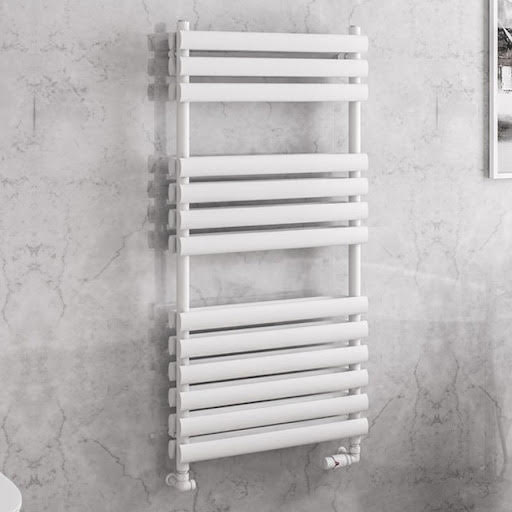 Solaro Tunstall 1200 x 600mm Double Panel Heated Towel Radiator - Matt White