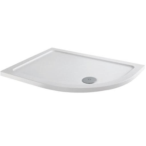 Hydrolux Low Profile 1000 x 800mm Offset Quadrant Shower Tray with Waste - RH Entry