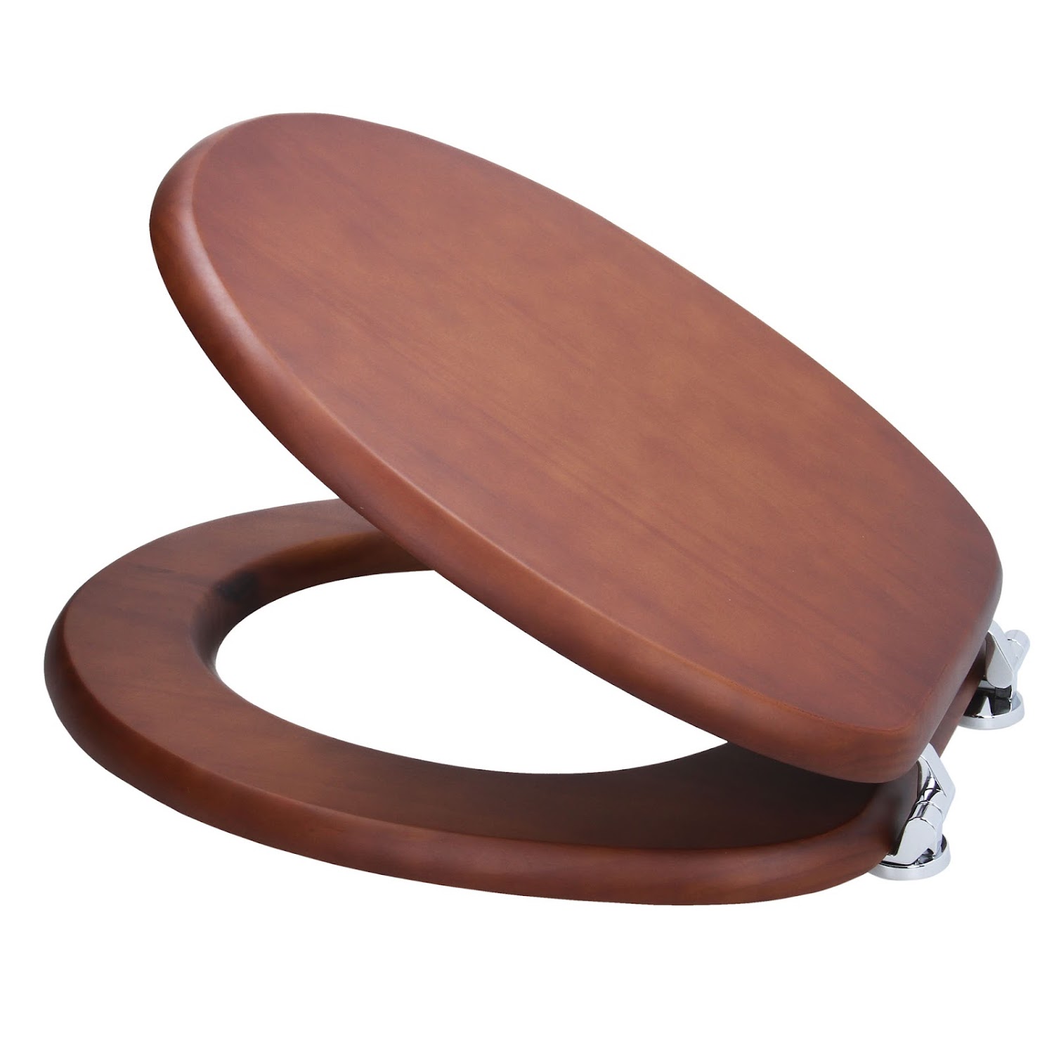 Luxury Heavy Duty Bathroom Dark Wooden Wood Toilet Seat Seats WC Bottom