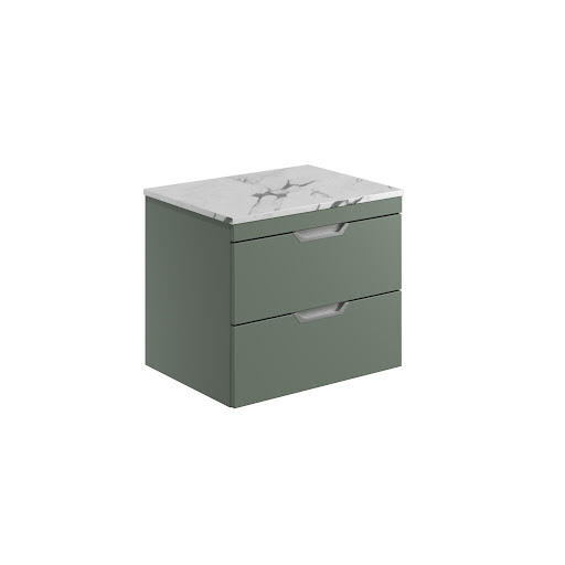 Scudo Aubrey Reed Green Wall Hung Bathroom Vanity Unit 600mm