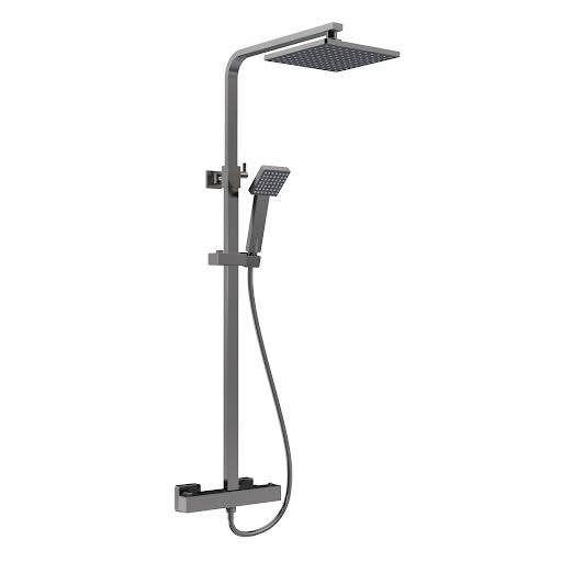 Aquari Quadro Concealed Thermostatic Mixer Shower - Pewter
