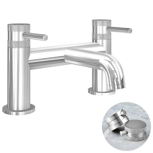 Merano Textured Bath Mixer Tap - Chrome