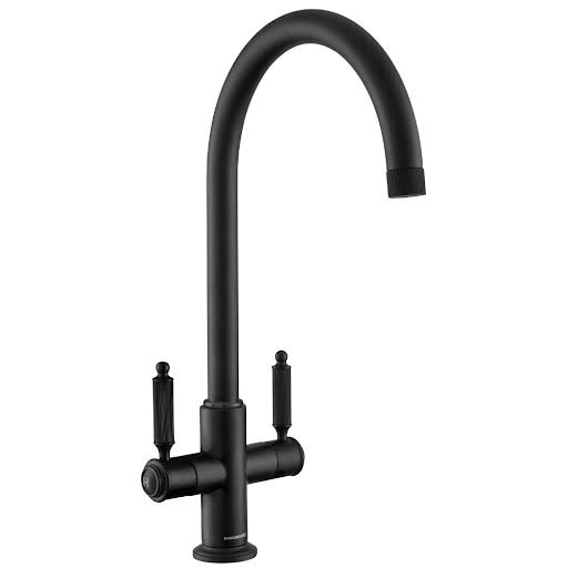 Rangemaster Hemlock Traditional Kitchen Mixer Tap - Matt Black - THEMDLMB