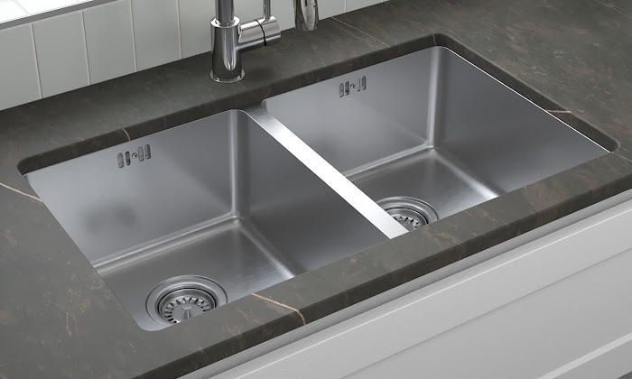 Stainless Steel Kitchen Sink 2 Double Bowl Inset Undermount