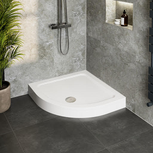 Hydrolux Raised 900 x 900mm Quadrant Shower Tray with Waste