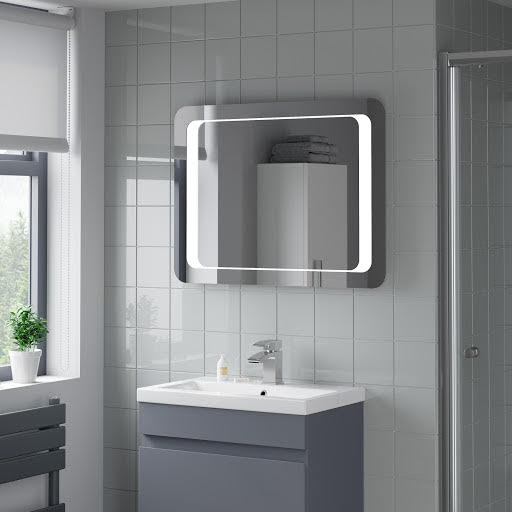 Artis Levo LED Bathroom Mirror with Demister Pad 600 x 800mm - Mains Power