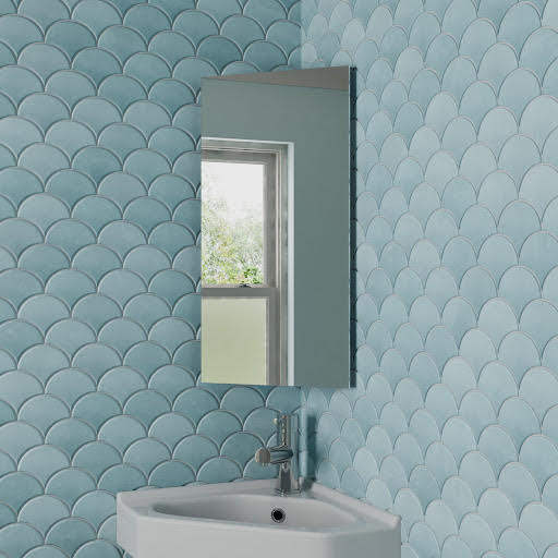 Vale Designs Dur Single Door Corner Stainless Steel Mirror Cabinet 300 x 600mm