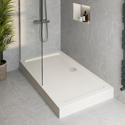 Podium Raised 1700 x 900mm Non-Slip Shower Tray with Waste