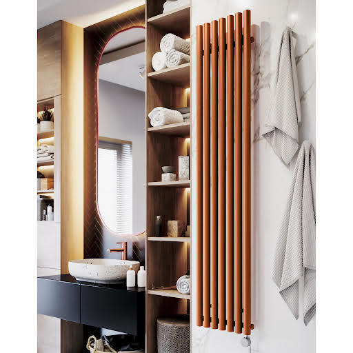 Terma Rolo Room E True Copper Electric Oil Filled Smart Radiator 1800 x 370mm