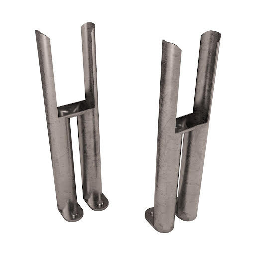 Eastlake Imperia Radiator Legs for 2 Column Radiators - Bare Metal