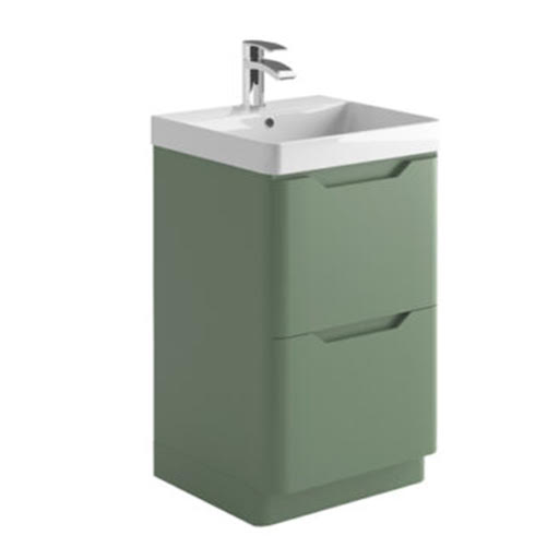 Scudo Ella Green Freestanding Vanity Unit with Basin 600mm