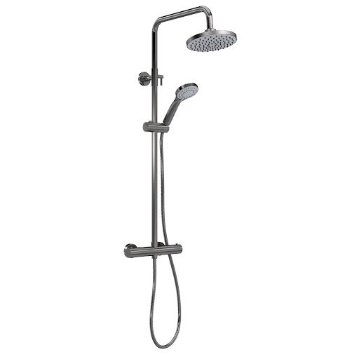 Aquari Curvo Concealed Thermostatic Mixer Shower - Pewter