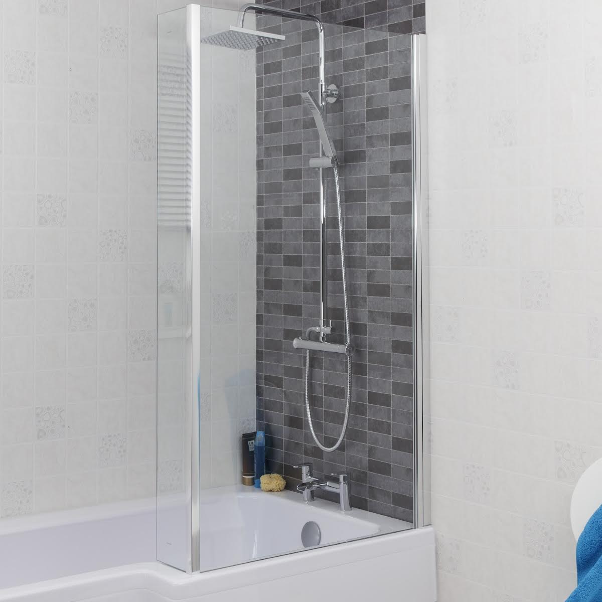 Ceramica L Shaped Shower Bath Bundle 1500mm Right Hand - Including ...