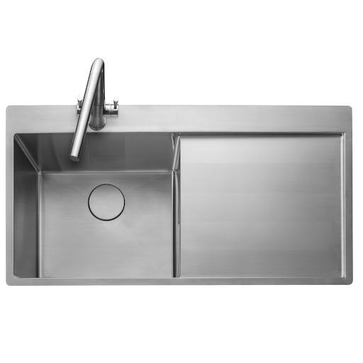 Rangemaster Cosmo Inset Single Bowl Stainless Steel Kitchen Sink 960 x 500mm, RHD - CSM9601R