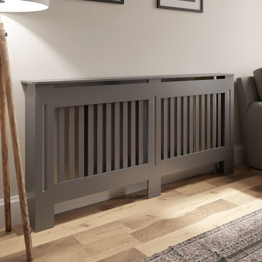 Radiator Cover Extra Large - Grey Vertical Style