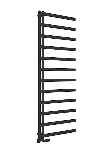 Solaro Platani 1800 x 600mm Heated Towel Radiator - Matt Black