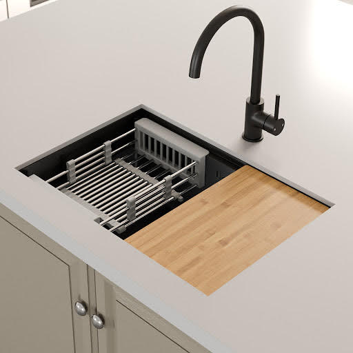 Sauber Prima 1 Undermount Black Single Bowl Stainless Steel