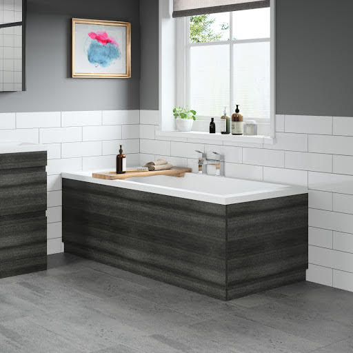 Aurora Charcoal Grey MDF Bath Panel Pack 1700mm/750mm