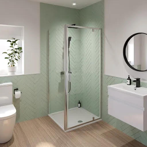 Luxura Pivot Shower Enclosure 800 x 900mm - 6mm
