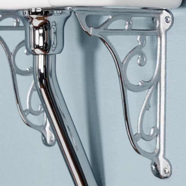 high level cistern chrome flush pipe