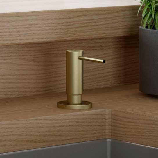Insinkerator Integrated Kitchen Worktop Soap Dispenser - Brushed Gold